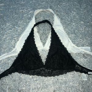 black and white bralettes from hollister